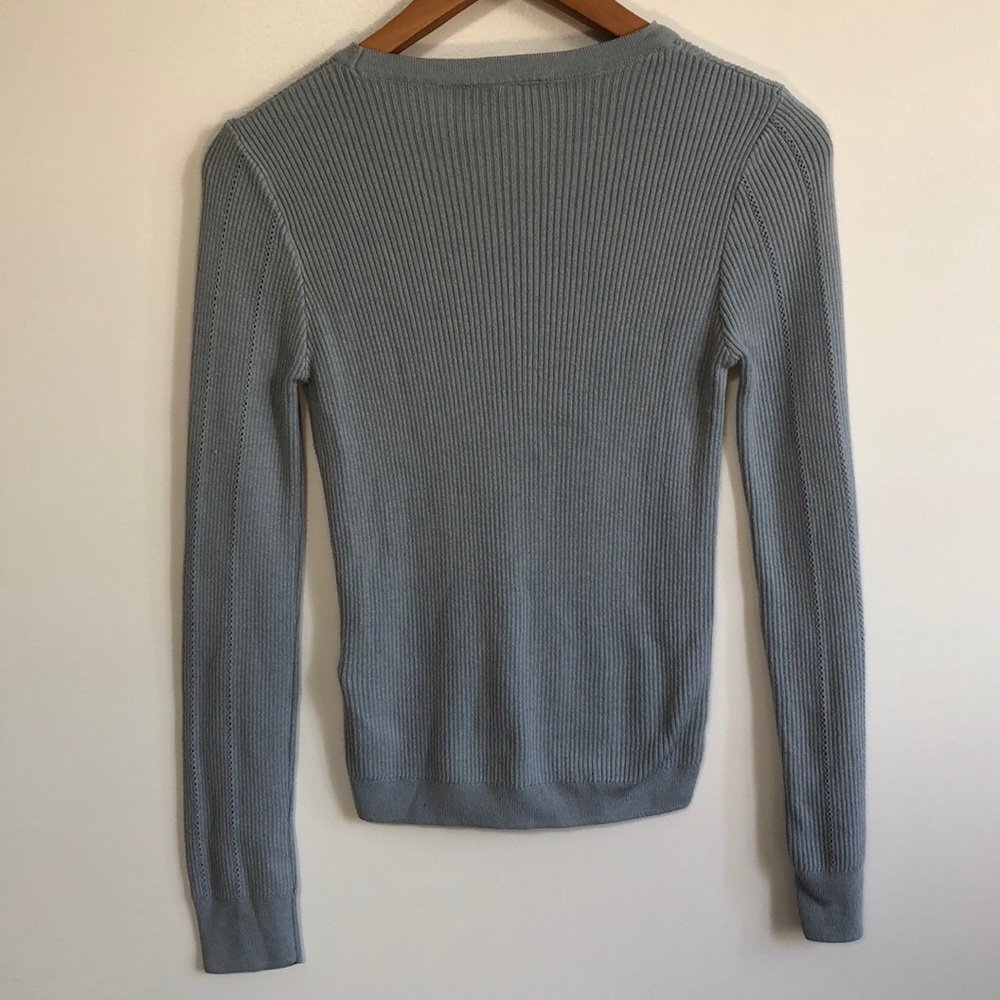 TOPSHOP Super Soft Ribbed Knitted Blue Sweater - Picture 6 of 6